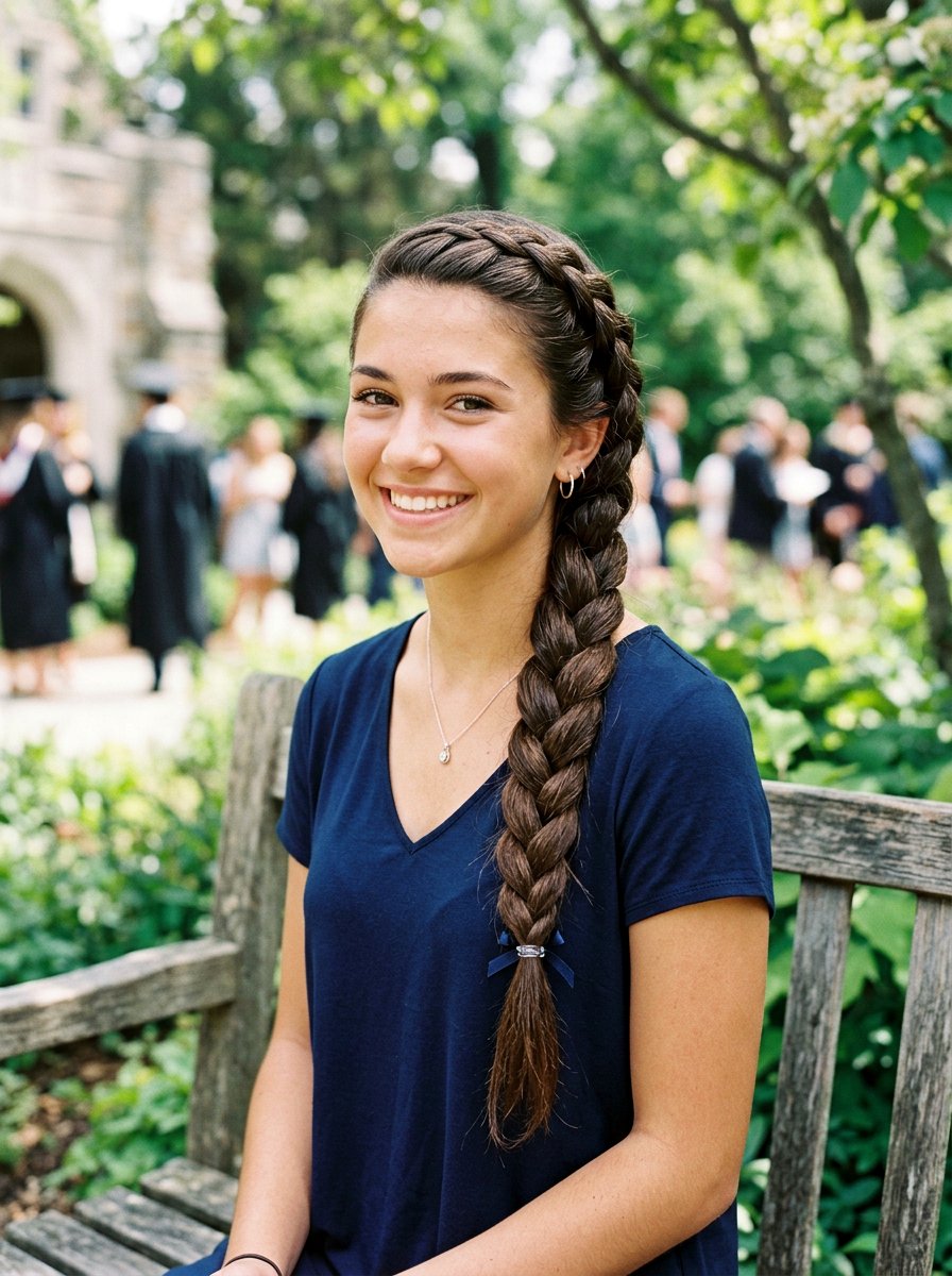 Side Braid Graduation Hair - 20 teen girls graduation hairstyle with braid - 20 teen girls graduation hairstyle with braid