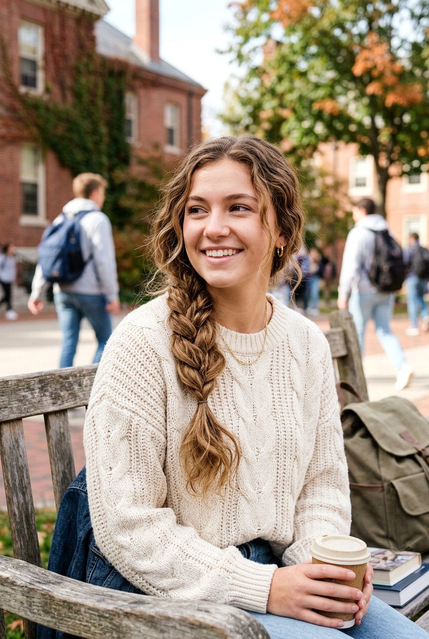 Side Braid Hairstyle For Class - 20 quick hairstyles for college girls - 20 quick hairstyles for college girls