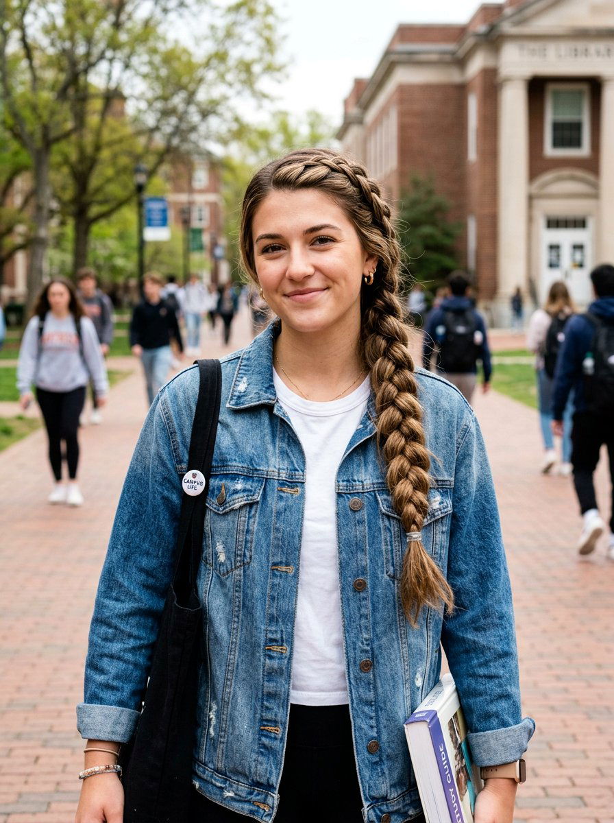 Side Braid Hairstyle For College - 20 cute hairstyle for college campus - 20 cute hairstyle for college campus