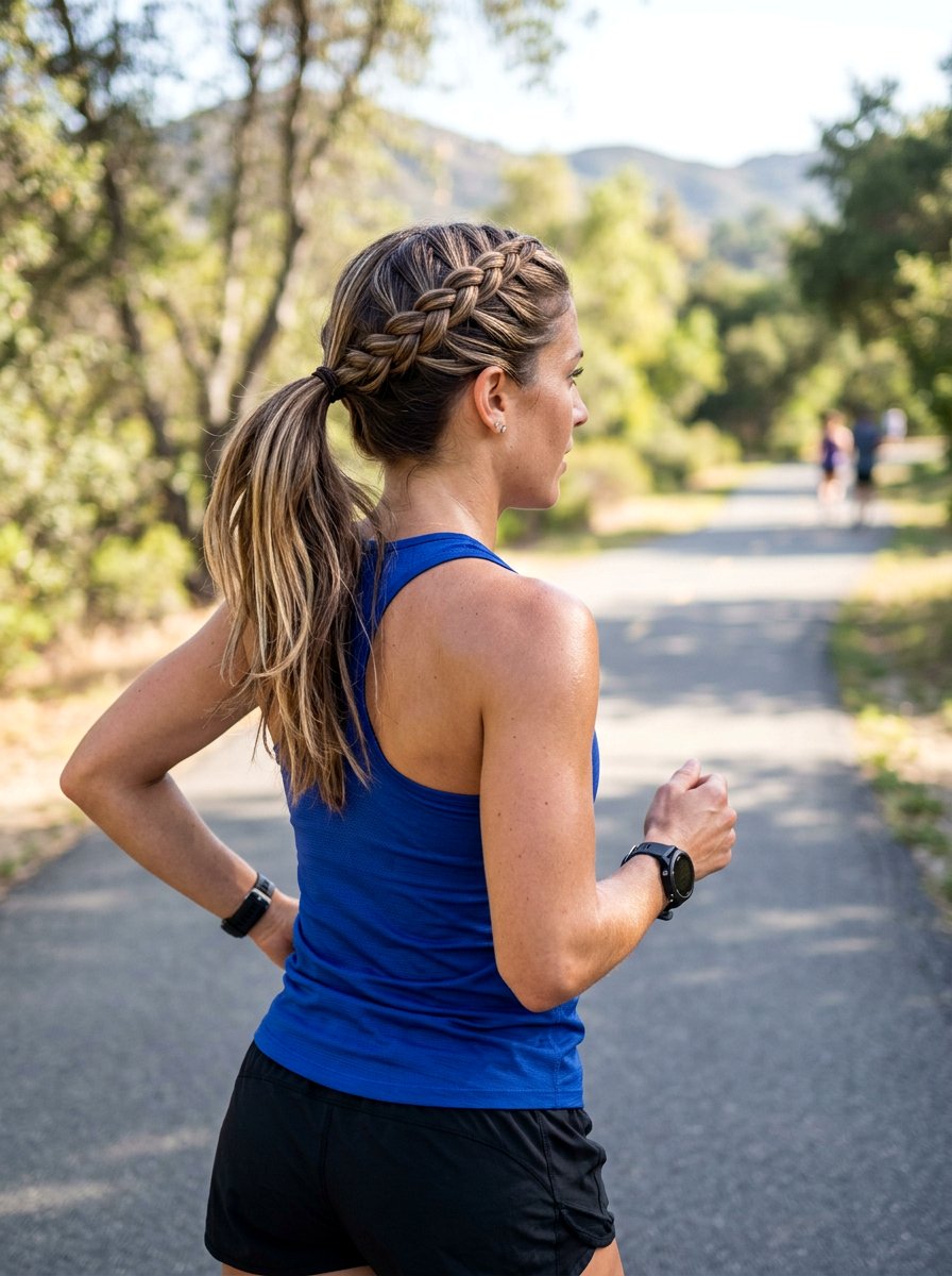 Side Braid Into Ponytail - 20 running braid ponytail - 20 running braid ponytail