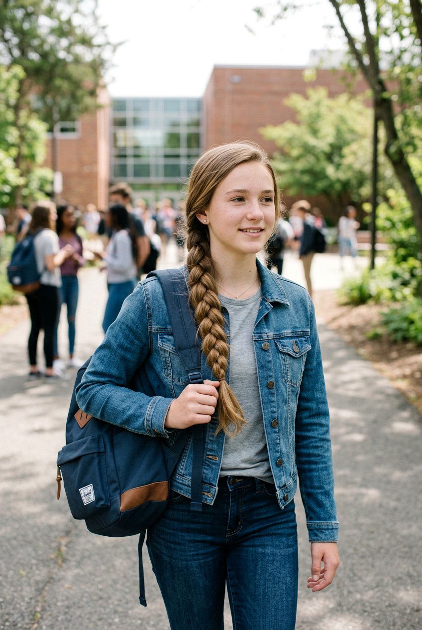 Side Braid Long Hair - 20 school hairstyle for teenage girls with long hair - 20 school hairstyle for teenage girls with long hair
