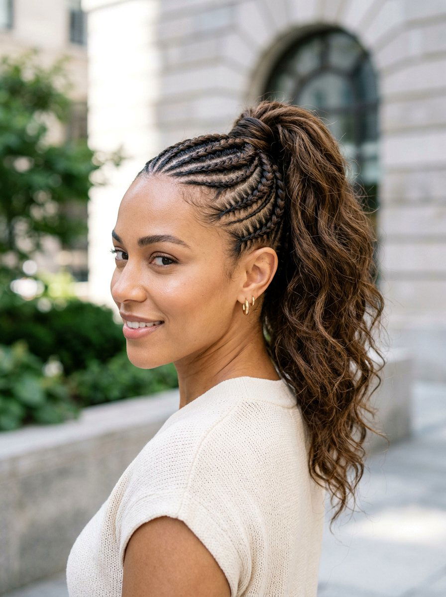 Side Braid Ponytail - 20 rave braid ponytail hairstyle - 20 rave braid ponytail hairstyle