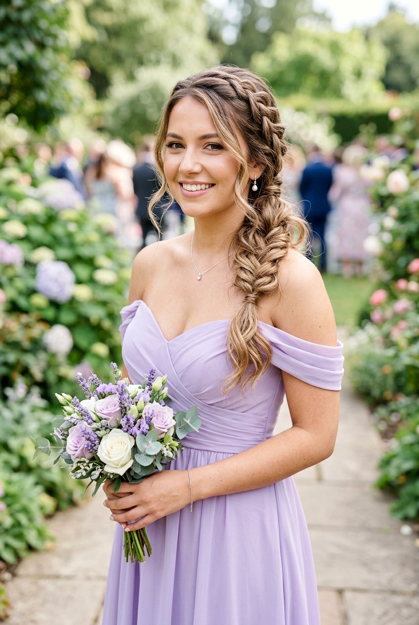 Side Braid Ponytail Bridesmaid Look - 20 bridesmaid ponytail with braid - 20 bridesmaid ponytail with braid