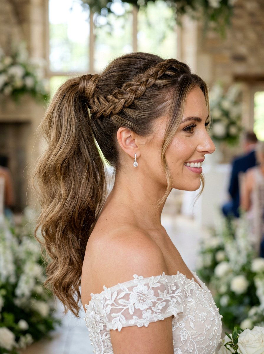 Side Braid Ponytail Wedding - 20 wedding hairstyles with side braid - 20 wedding hairstyles with side braid