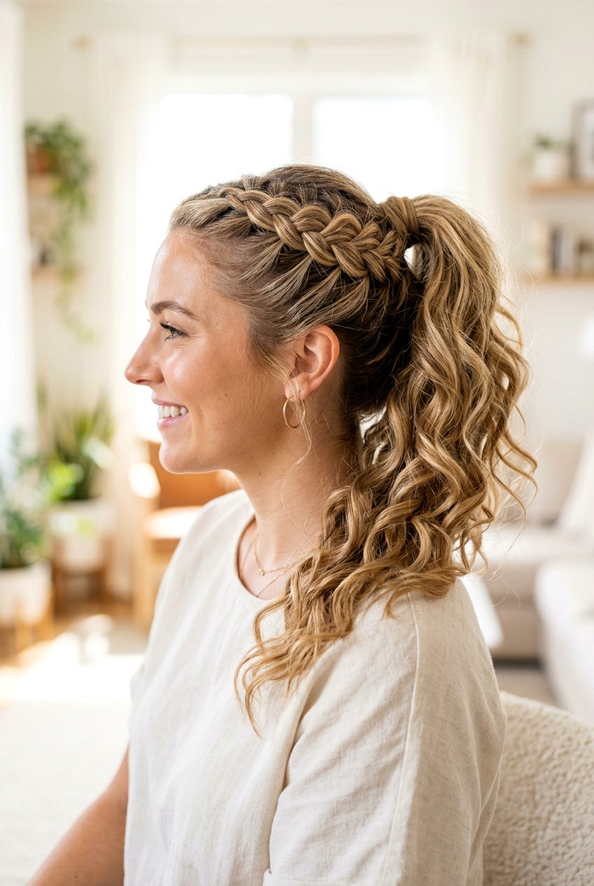 Side Braid Ponytail With Curls - 20 rodeo ponytail with curls - 20 rodeo ponytail with curls