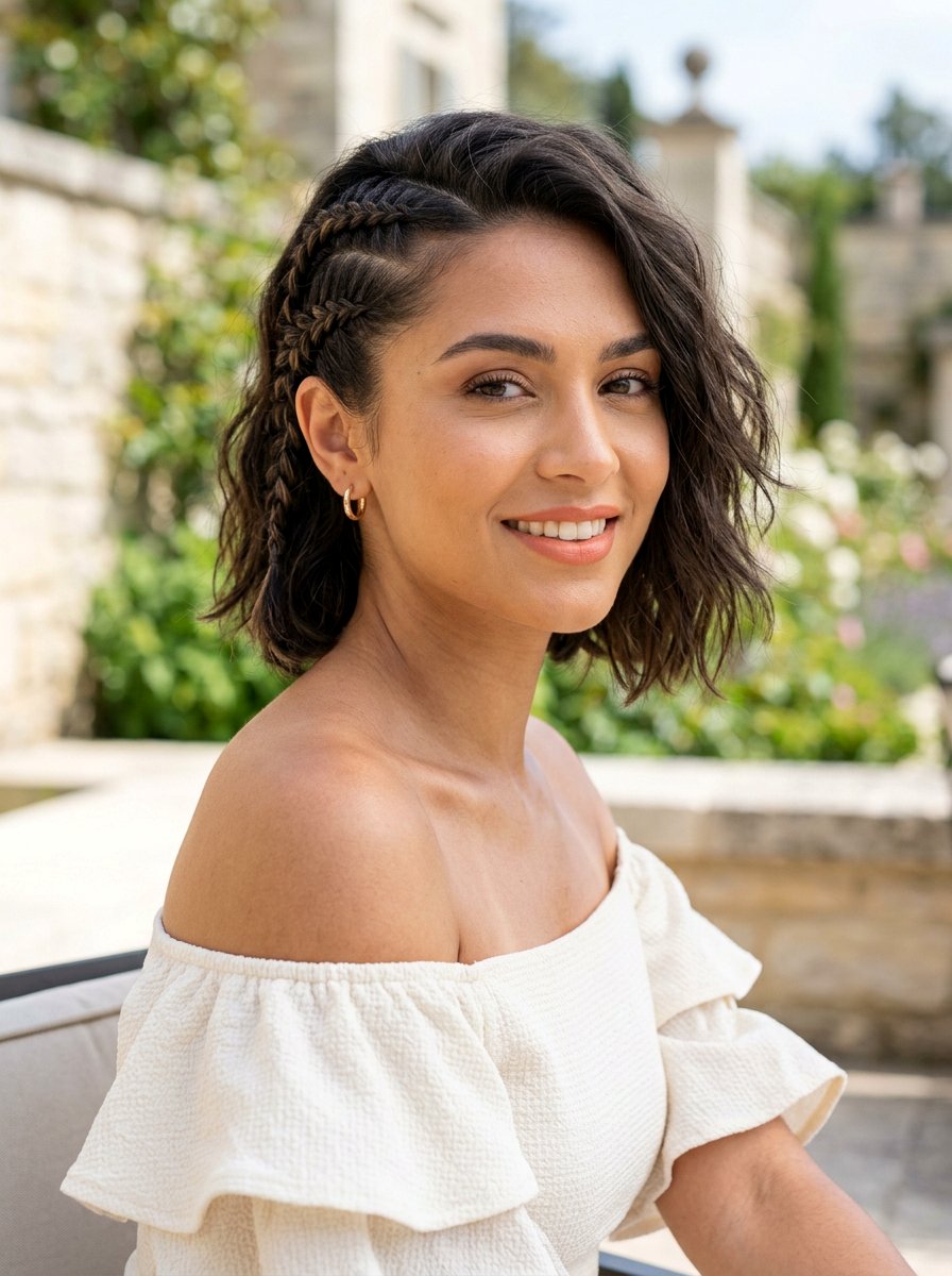 Side Braid Short Hair - 20 school dance hairstyles for short hair - 20 school dance hairstyles for short hair