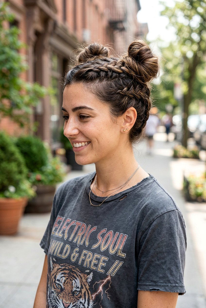 Side Braid Space Buns - 20 festival braid space buns - 20 festival braid space buns