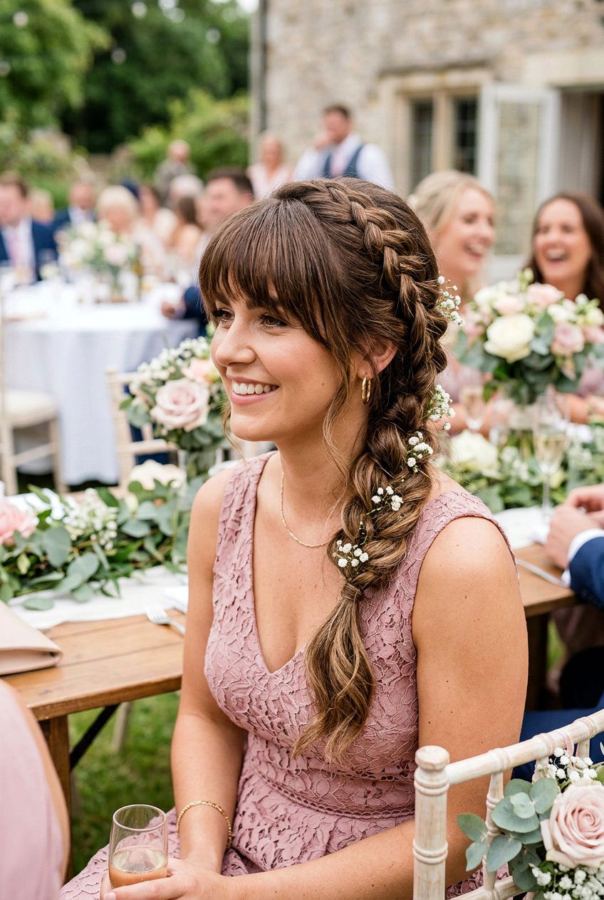 Side Braid With Bangs For Wedding Guest - 20 side braid for wedding guest - 20 side braid for wedding guest
