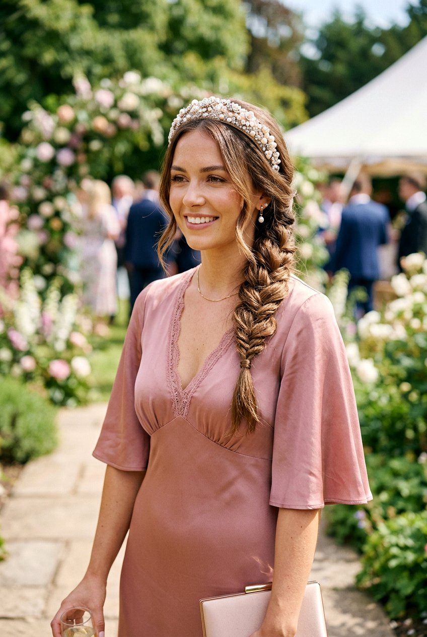 Side Braid With Headband For Wedding Guest - 20 side braid for wedding guest - 20 side braid for wedding guest