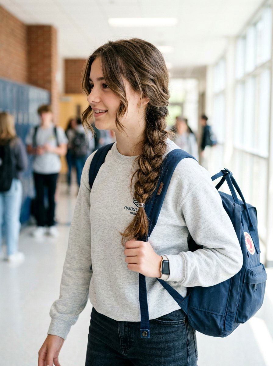 Side Braid With Loose Strands - 20 school side braid hairstyle - 20 school side braid hairstyle