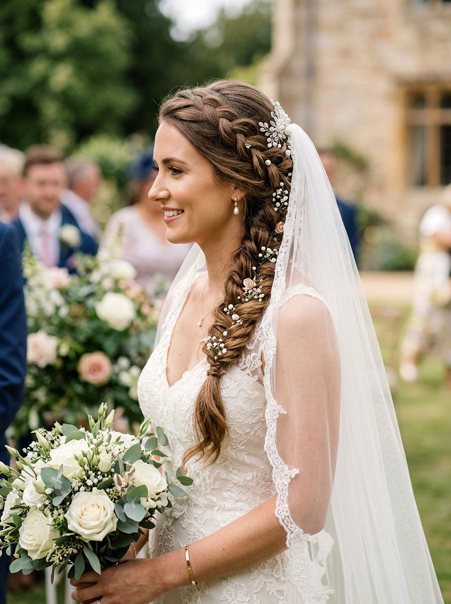 20 Elegant Wedding Hairstyles with Side Braid to Try Now