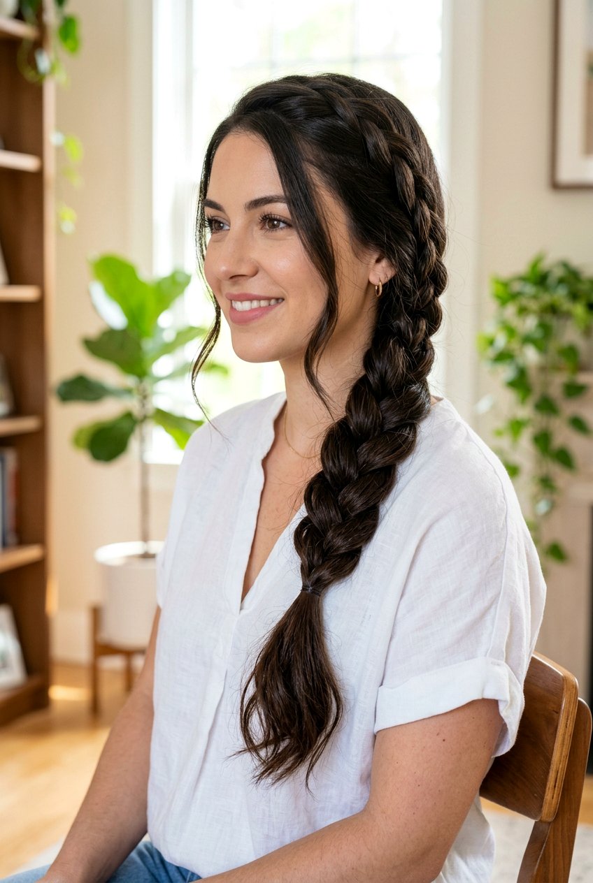 Side Braid for Long Hair - 20 airplane braid hairstyle for long hair - 20 airplane braid hairstyle for long hair