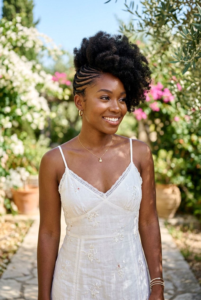 Side Braided Afro Puff - 20 braided afro puff hairstyle - 20 braided afro puff hairstyle