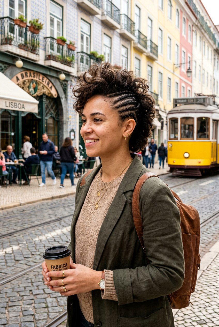 Side Braided Mohawk For Travel - 20 airplane friendly braid styles - 20 airplane friendly braid styles