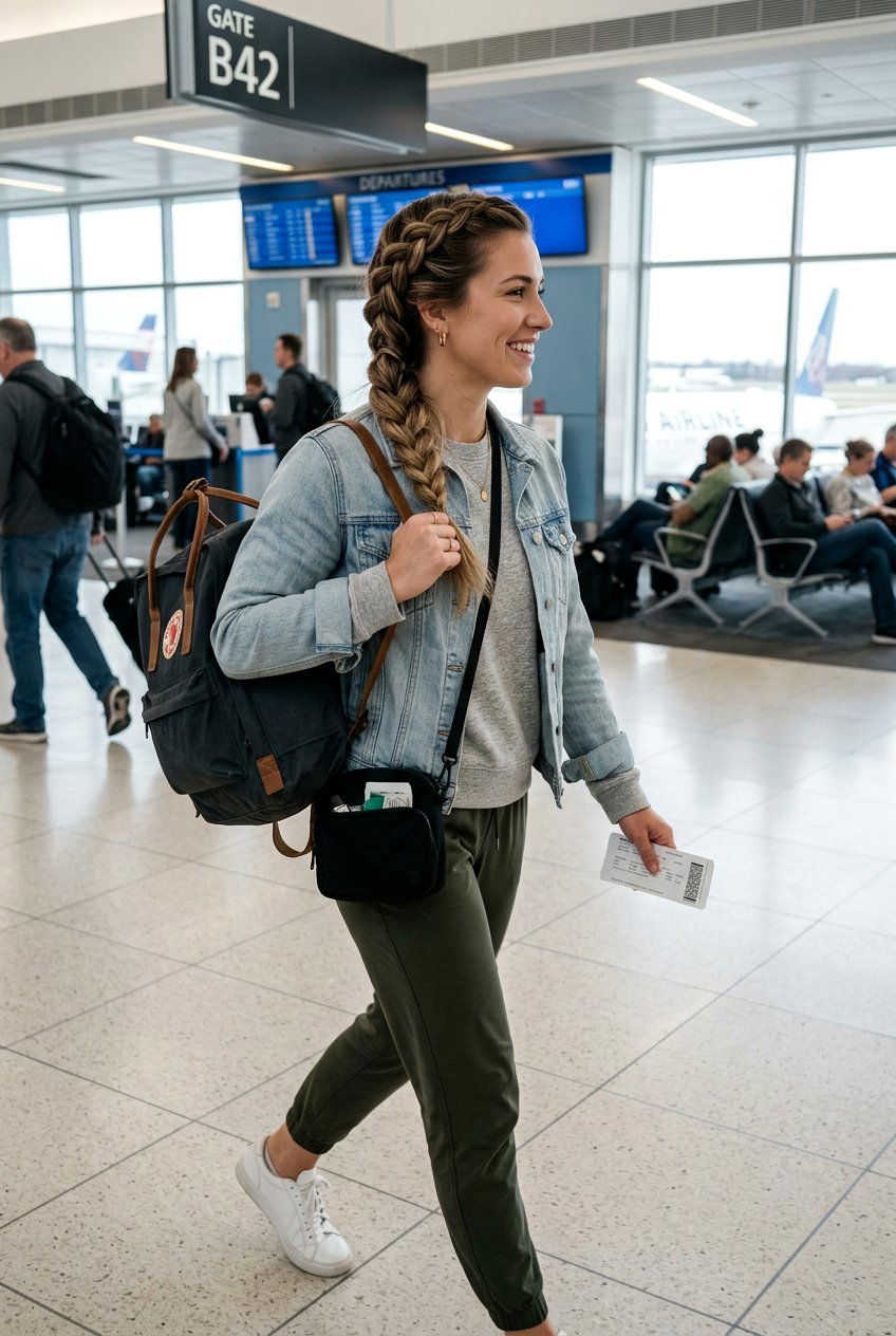 Side Braided Ponytail For Airplane Seats - 20 airplane friendly braid styles - 20 airplane friendly braid styles