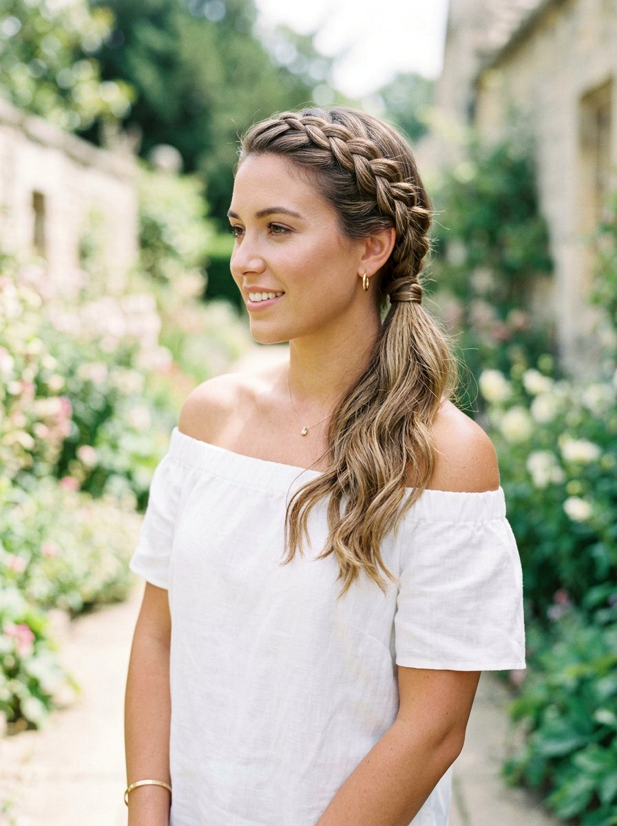 Side Braided Ponytail For Summer - 20 summer braid ponytail for women - 20 summer braid ponytail for women