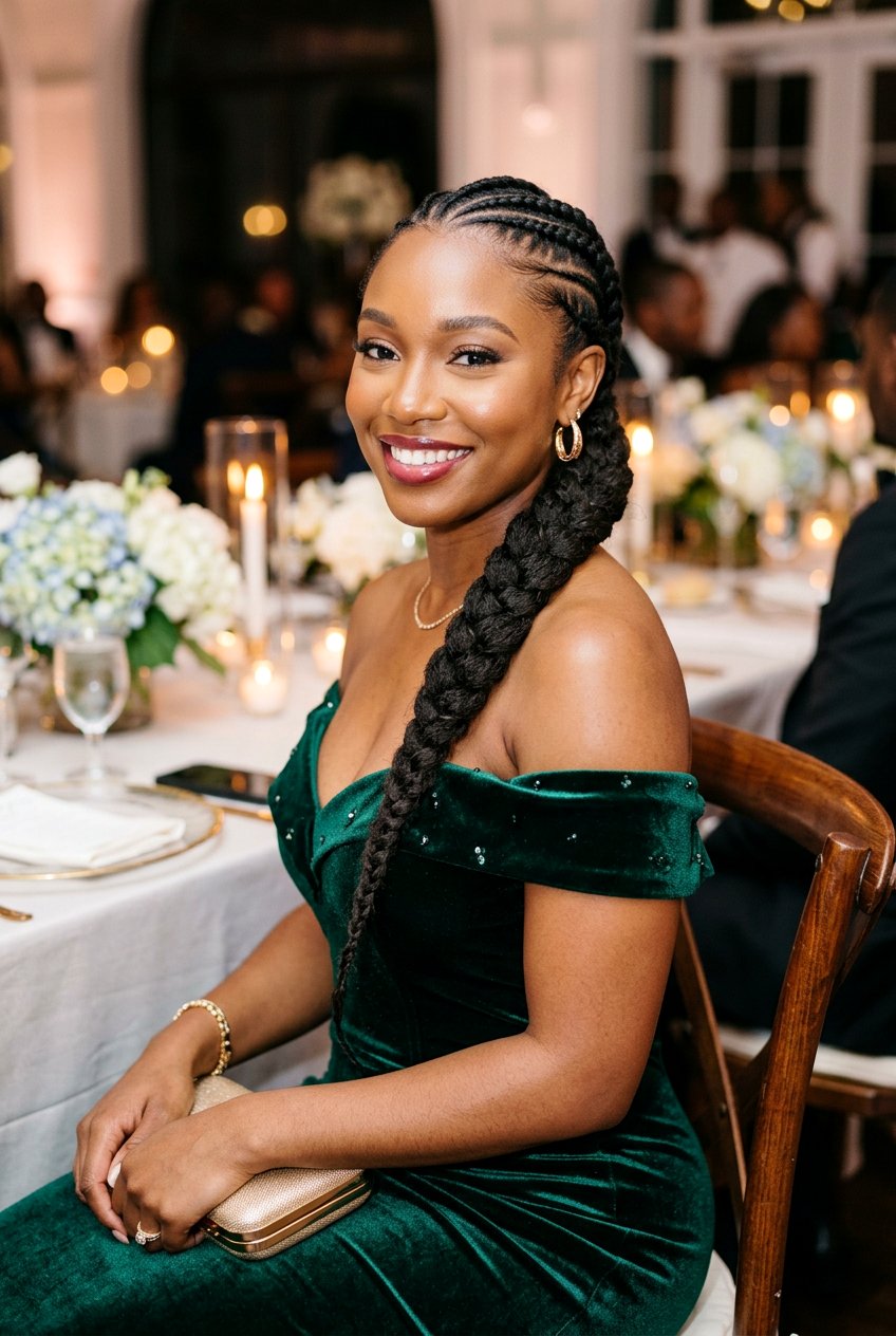 Side Braided Ponytail - 20 braided ponytail for black women - 20 braided ponytail for black women