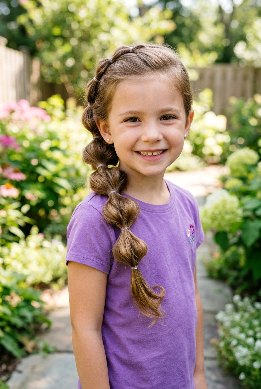 Side Bubble Braid - 20 bubble braid for little girls - 20 bubble braid for little girls