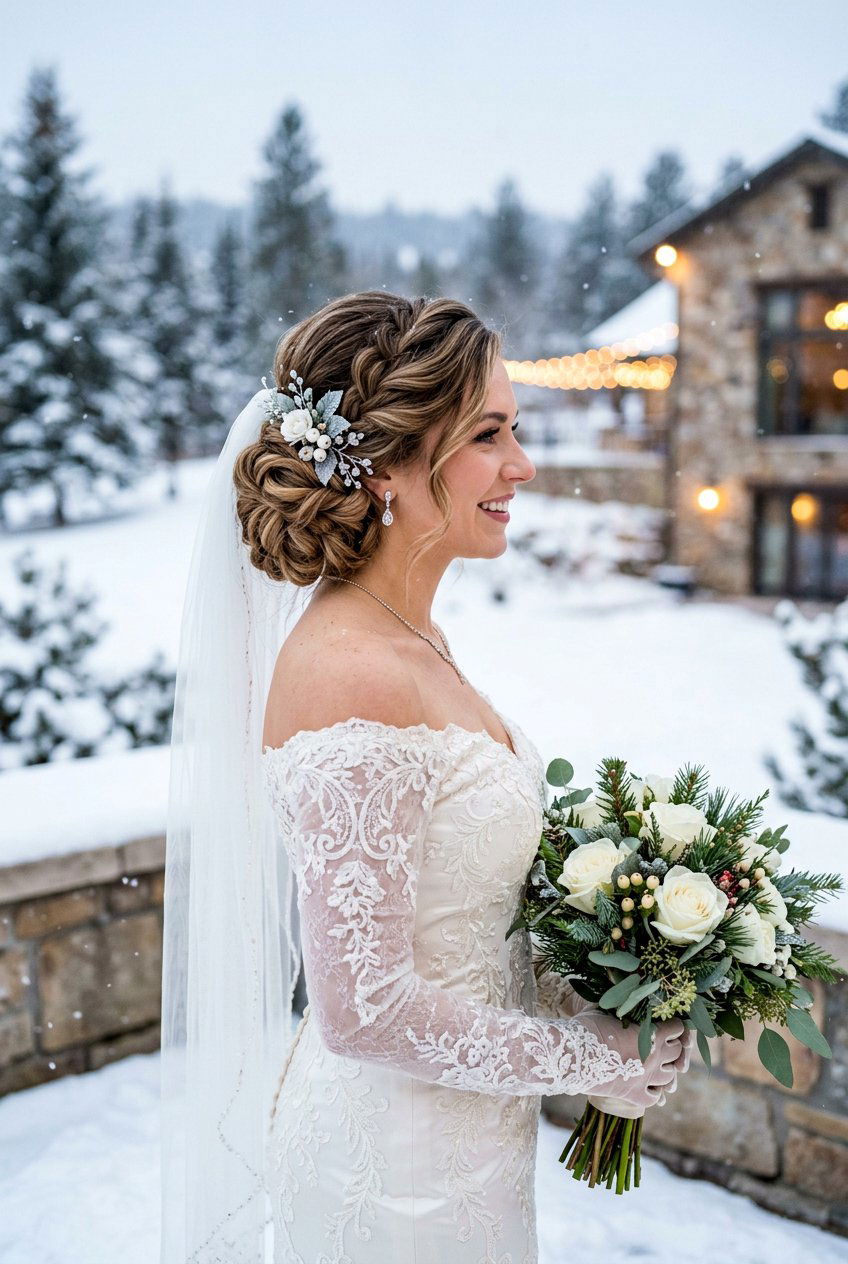 Side Bun Bridal Hairstyle With Extensions - 20 bridal hairstyle for fine hair with extensions - 20 bridal hairstyle for fine hair with extensions