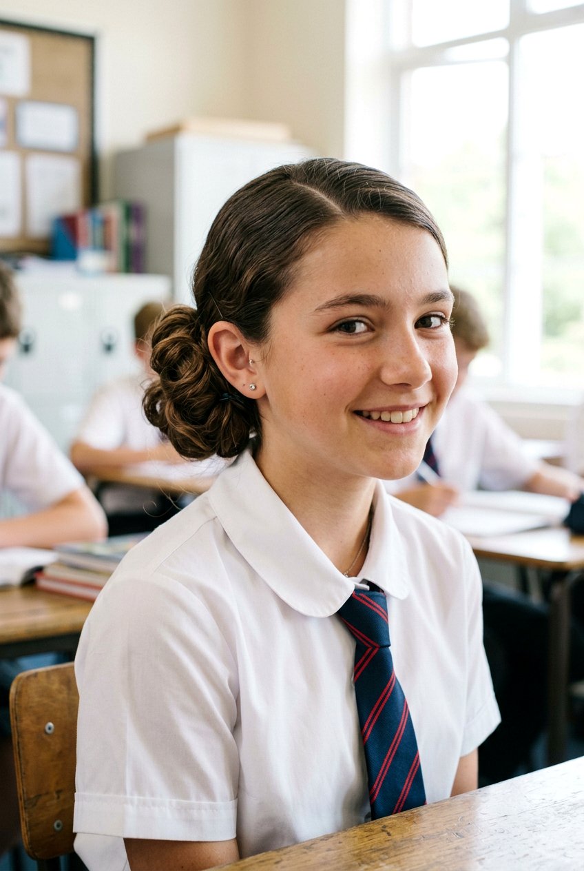 Side Bun For School Girls - 20 school bun hairstyle for girls - 20 school bun hairstyle for girls