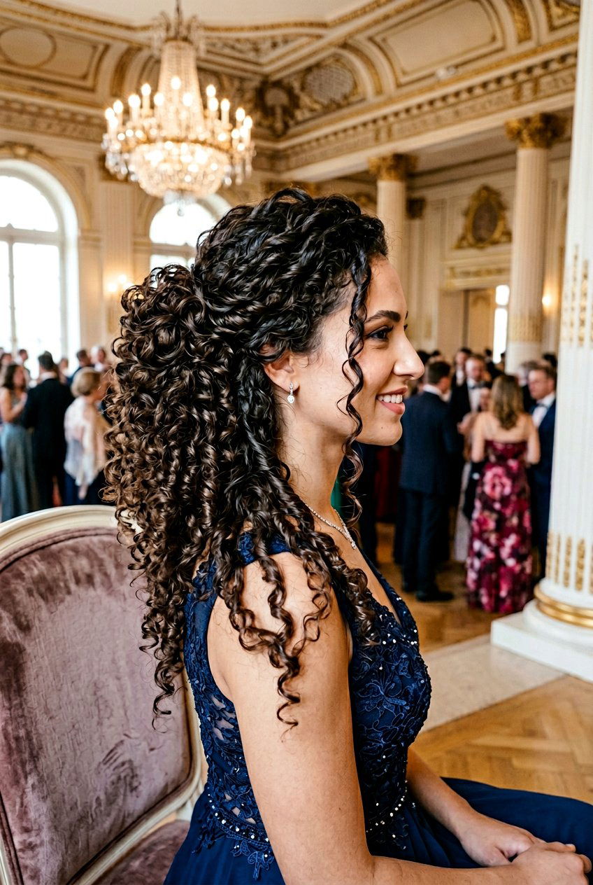 Side Bun With Curls For Long Hair - 20 bridesmaid side bun with curls - 20 bridesmaid side bun with curls