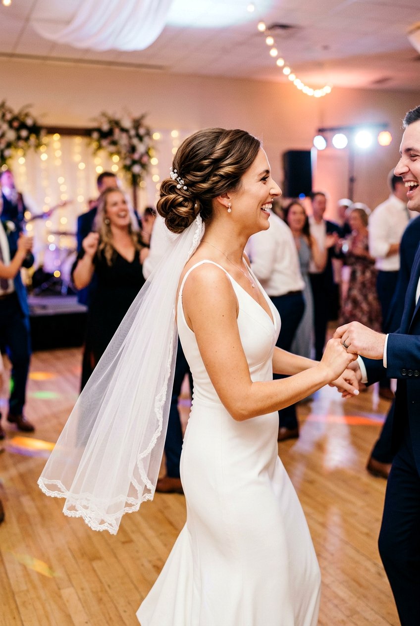 Side Bun With Detachable Veil - 20 bridal side bun with veil - 20 bridal side bun with veil