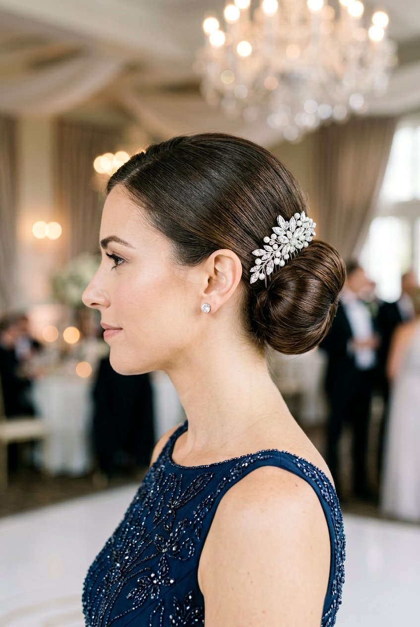 Side Bun With Hair Accessory - 20 formal side bun hairstyles - 20 formal side bun hairstyles