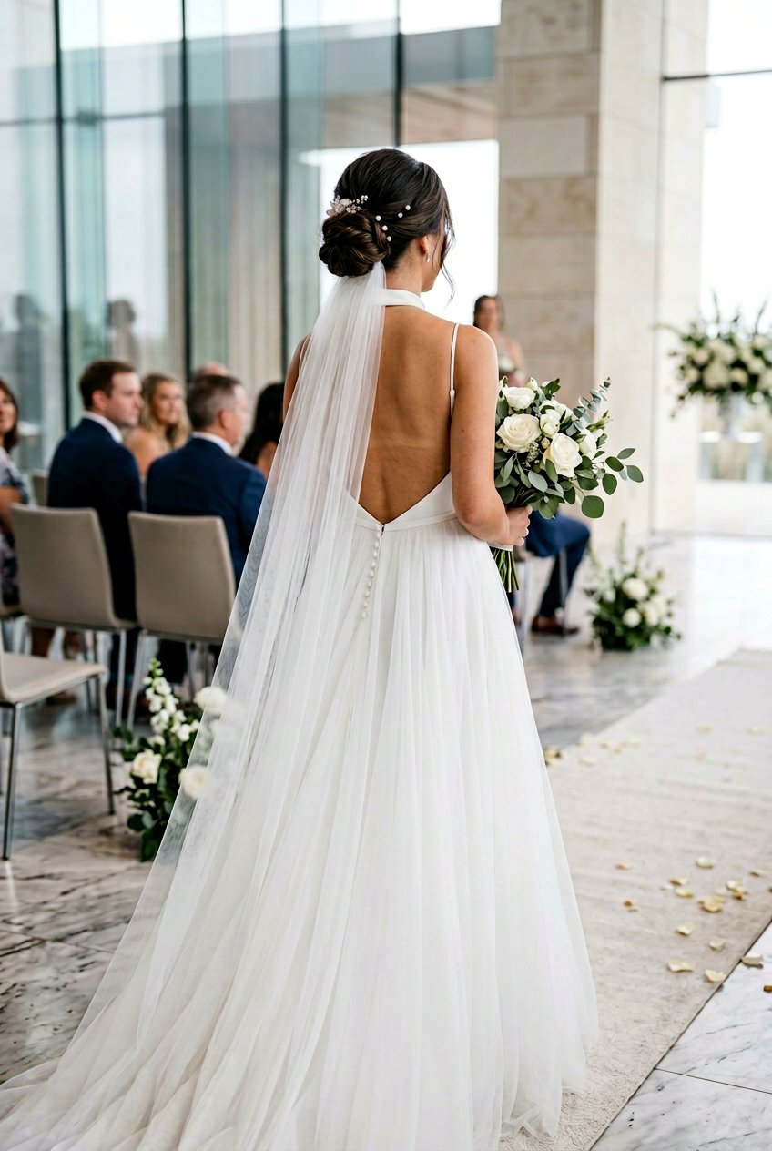 Side Bun With Veil Under Bun - 20 bridal side bun with veil - 20 bridal side bun with veil