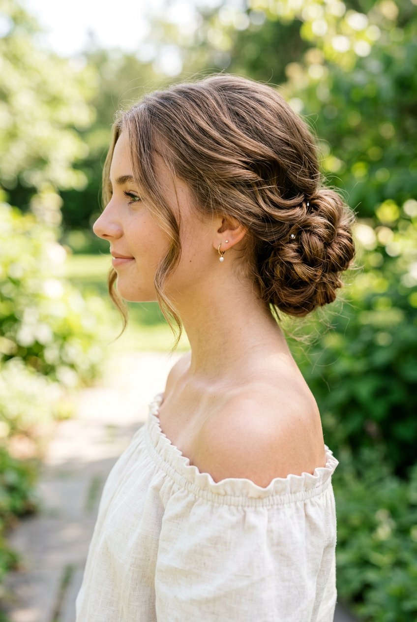 Side Bun - 20 quick bun hairstyle for teenage girls - 20 quick bun hairstyle for teenage girls