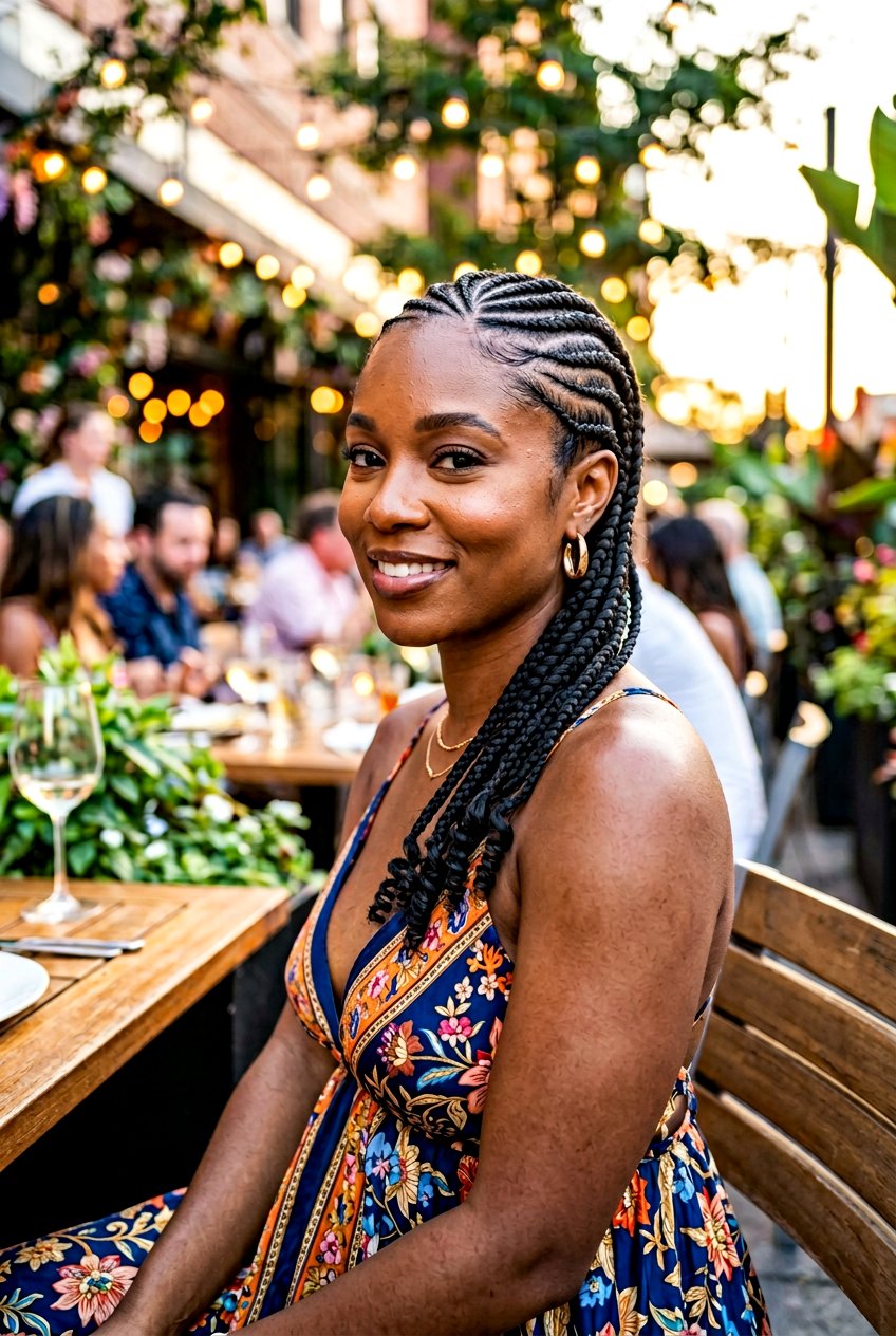 Side Cornrows - 20 vacation protective braids - 20 vacation protective braids