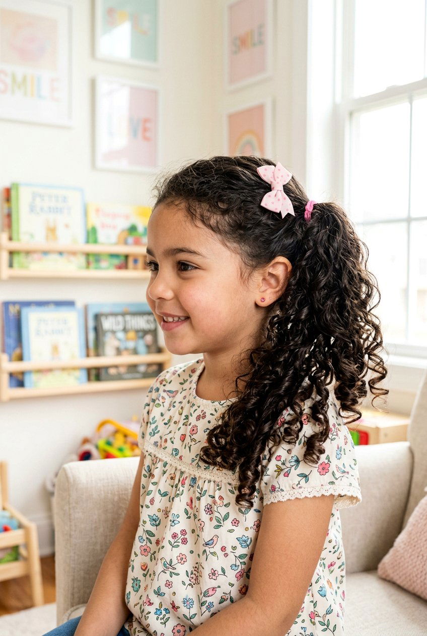 Side Curly Ponytail For Little Girls - 20 curly ponytail for little girls - 20 curly ponytail for little girls