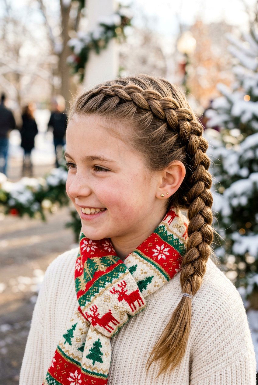 Side Dutch Braid - 20 holiday braid styles for girls - 20 holiday braid styles for girls