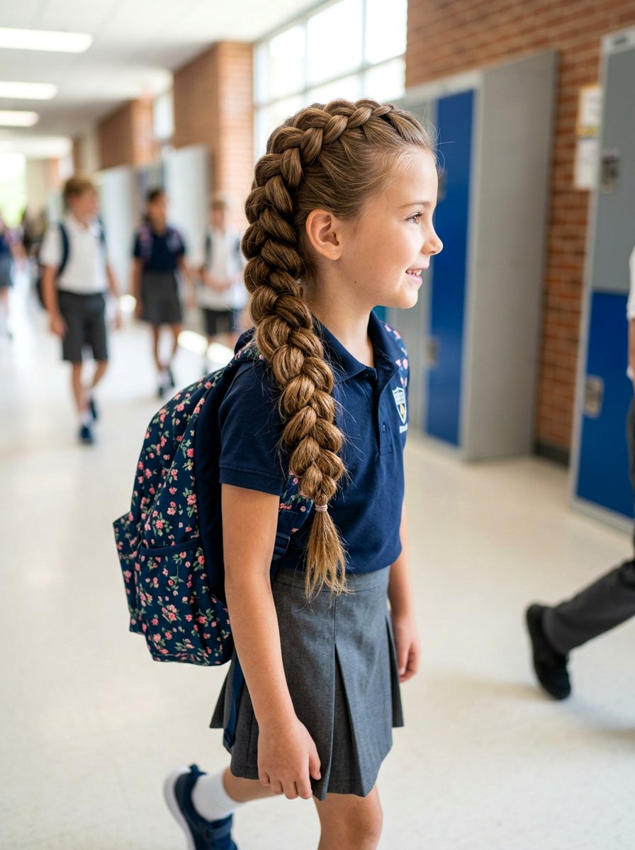 Side Dutch Braid - 20 school side braid hairstyle - 20 school side braid hairstyle