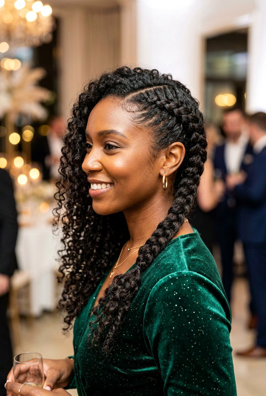 Side Dutch Braid For Curls - 20 birthday hairstyle for little girls with curls - 20 birthday hairstyle for little girls with curls