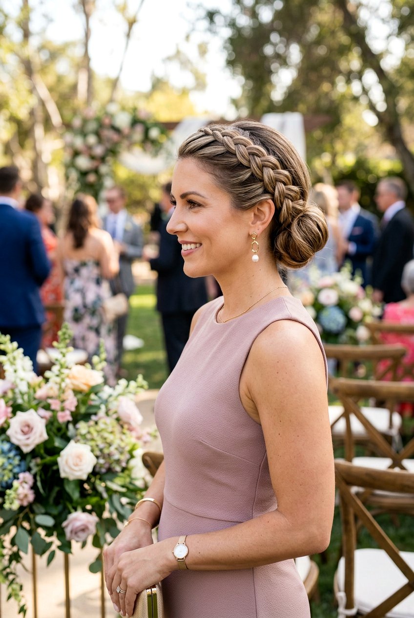 Side Dutch Braid Wedding Guest Hair - 20 side braid for wedding guest - 20 side braid for wedding guest