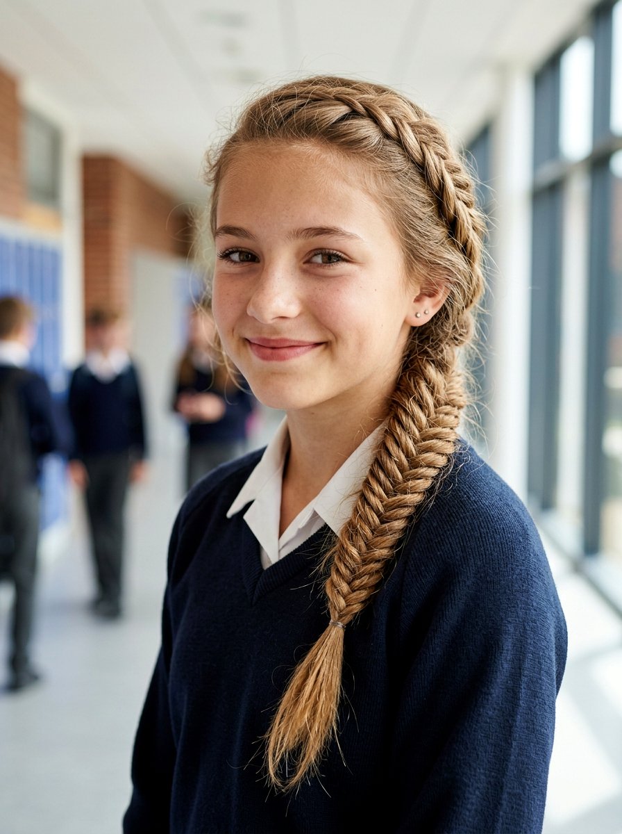 Side Fishtail Braid - 20 school side braid hairstyle - 20 school side braid hairstyle