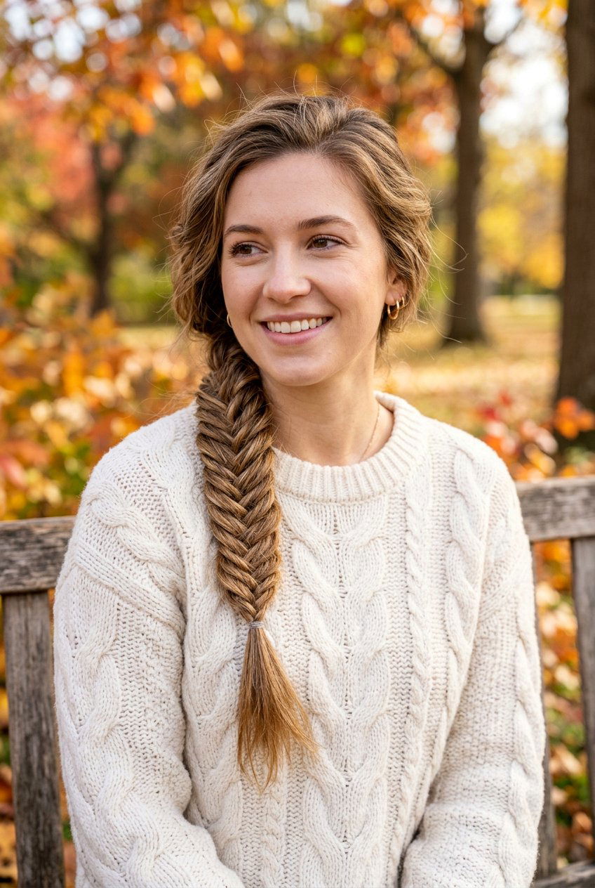 Side Fishtail Braid - 20 best office hairstyle ideas - 20 best office hairstyle ideas