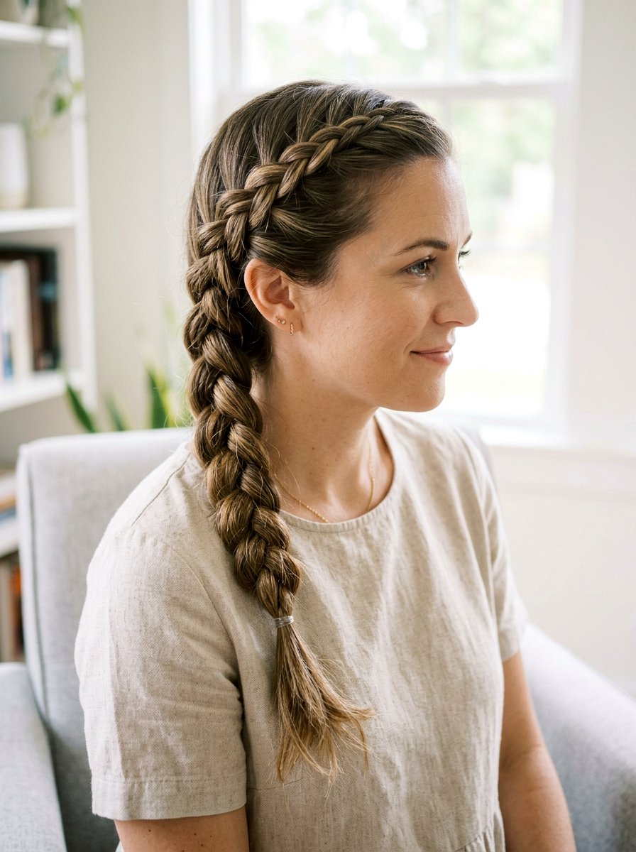 Side French Braid No Wash Hairstyle - 20 no wash day hairstyles - 20 no wash day hairstyles