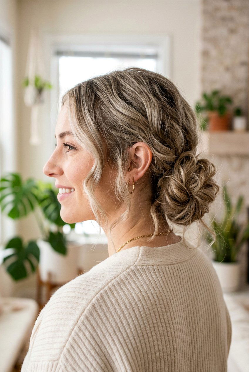 Side Messy Bun - 20 messy bun hairstyles - 20 messy bun hairstyles