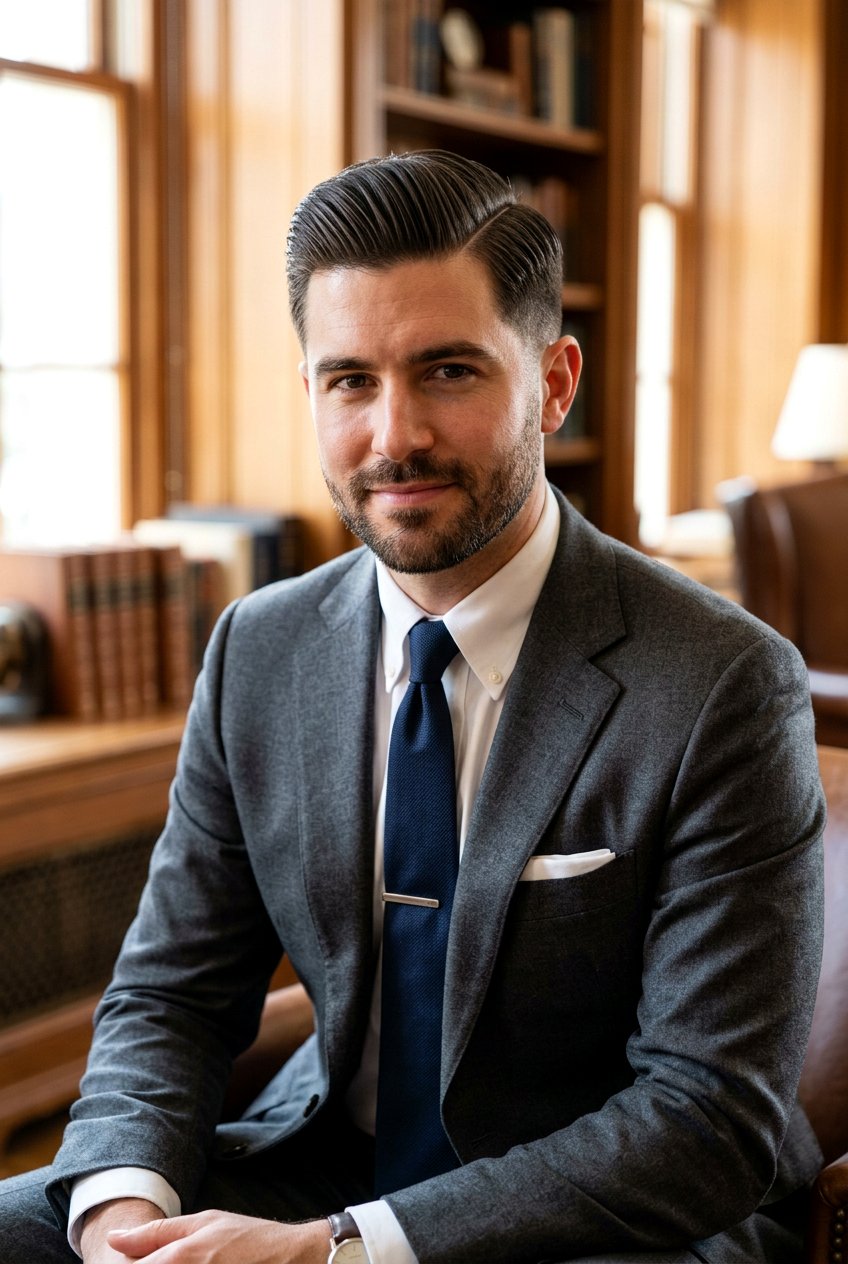 Side Part - 20 mens haircut for receding hairline - 20 men’s haircut for receding hairline