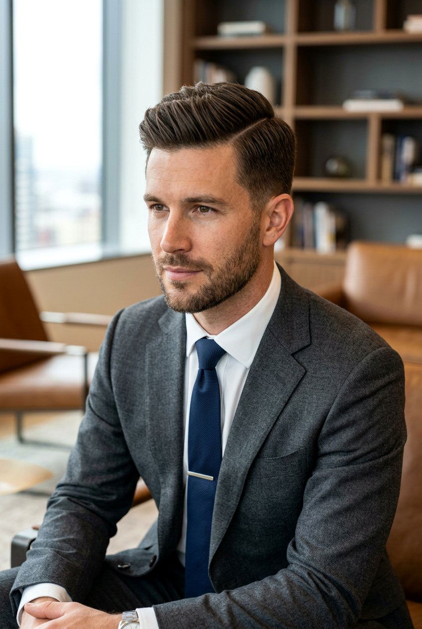 Side Part - 20 mens haircut for thin fine hair - 20 men’s haircut for thin fine hair