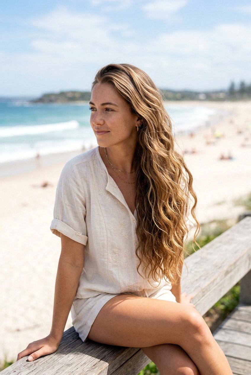 Side Part Beach Waves Long Hair - 20 glamorous side part waves - 20 glamorous side part waves