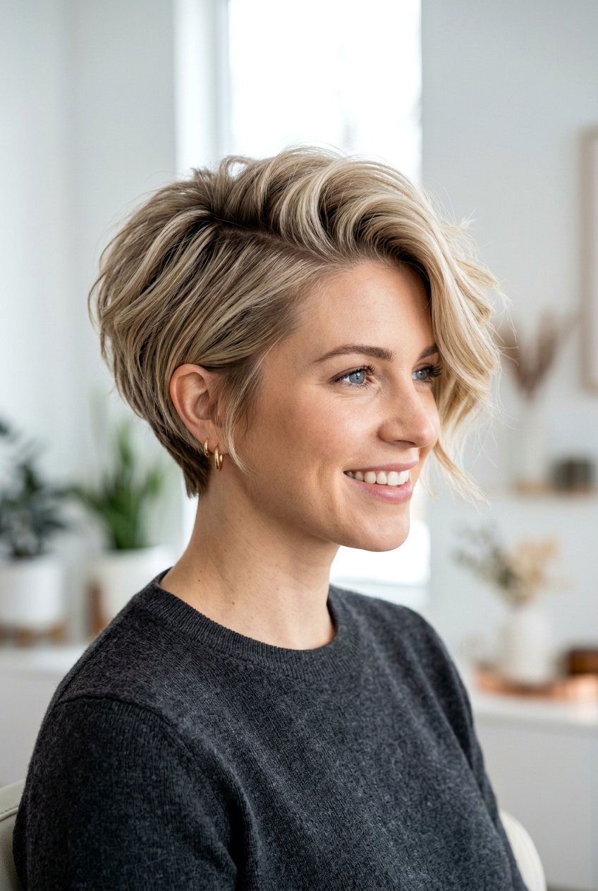 Side Part Bixie Cut - 20 bixie haircut - 20 bixie haircut