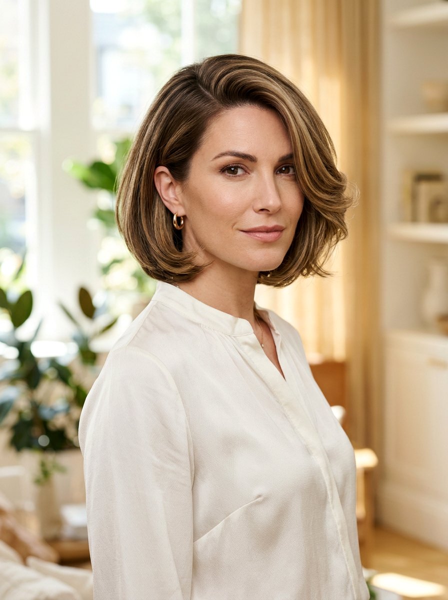 Side Part Bob Haircut - 20 elegant haircut for office women - 20 elegant haircut for office women