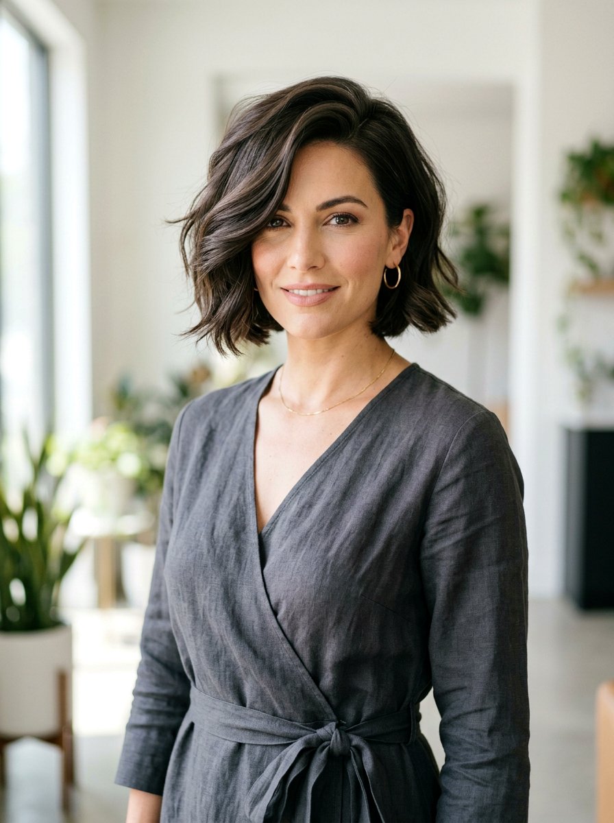 Side Part Bob Haircut - 20 polished bob for older women - 20 polished bob for older women