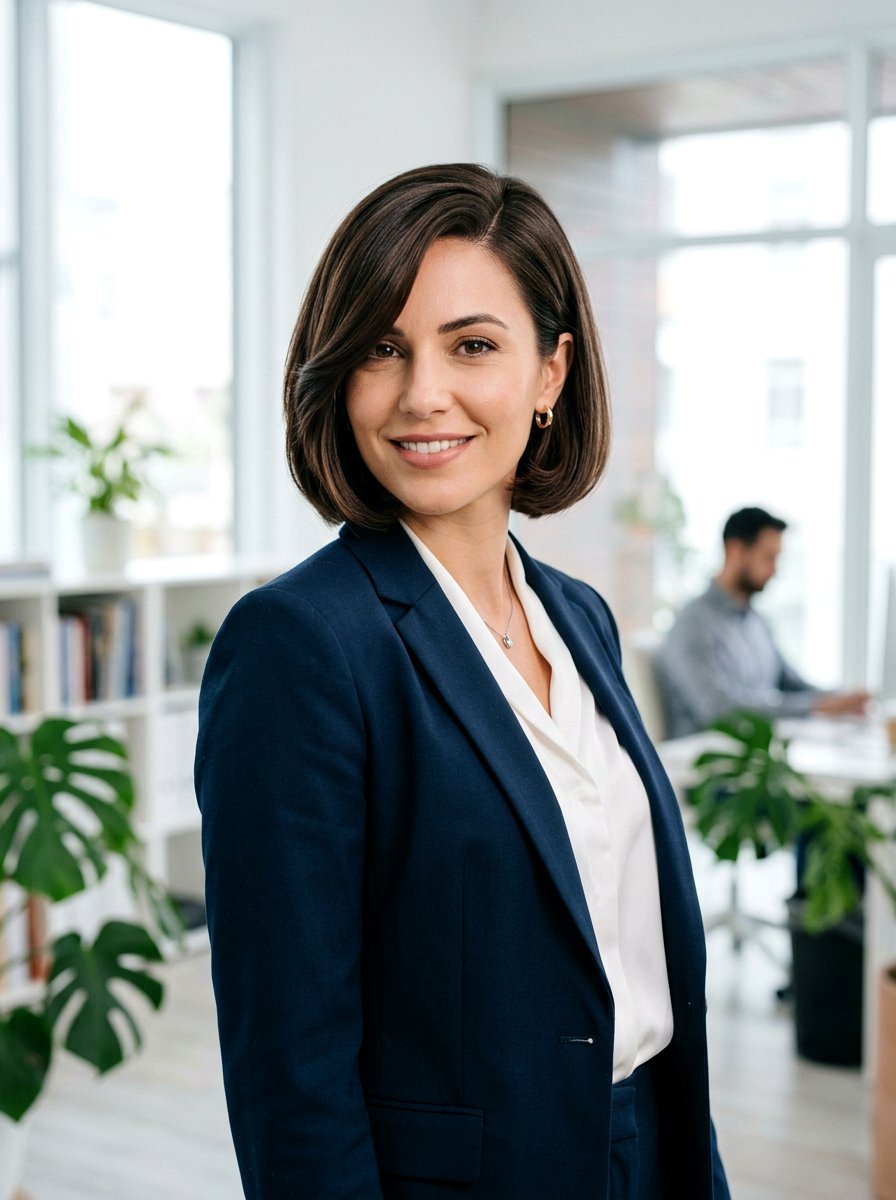 Side Part Bob Haircut - 20 polished haircut for naturally gray hair - 20 polished haircut for naturally gray hair