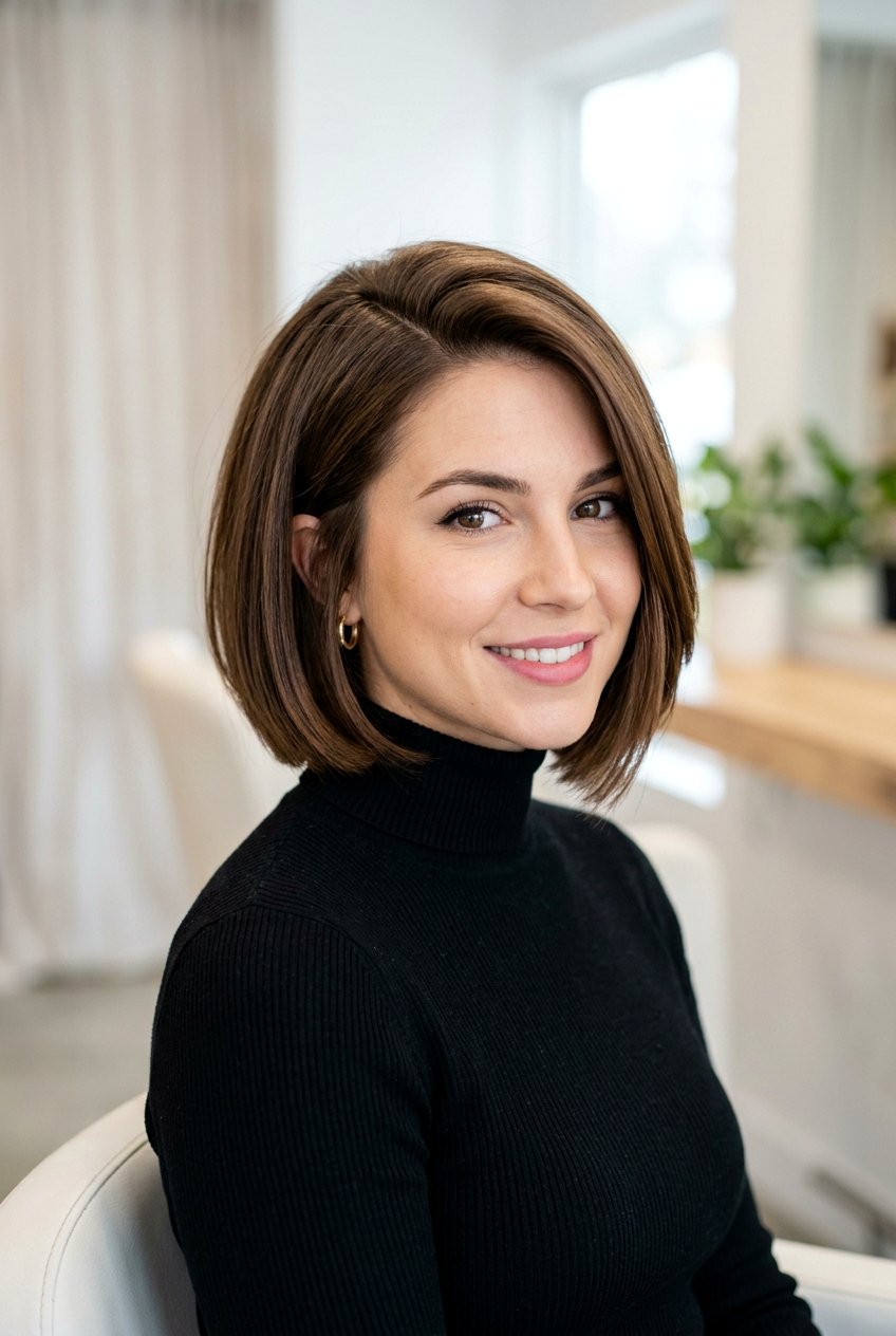 Side Part Bob - 20 business casual hairstyles - 20 business casual hairstyles
