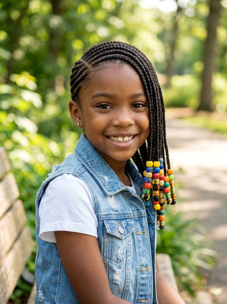 20 Adorable Kids Box Braids with Beads You Will Absolutely Love
