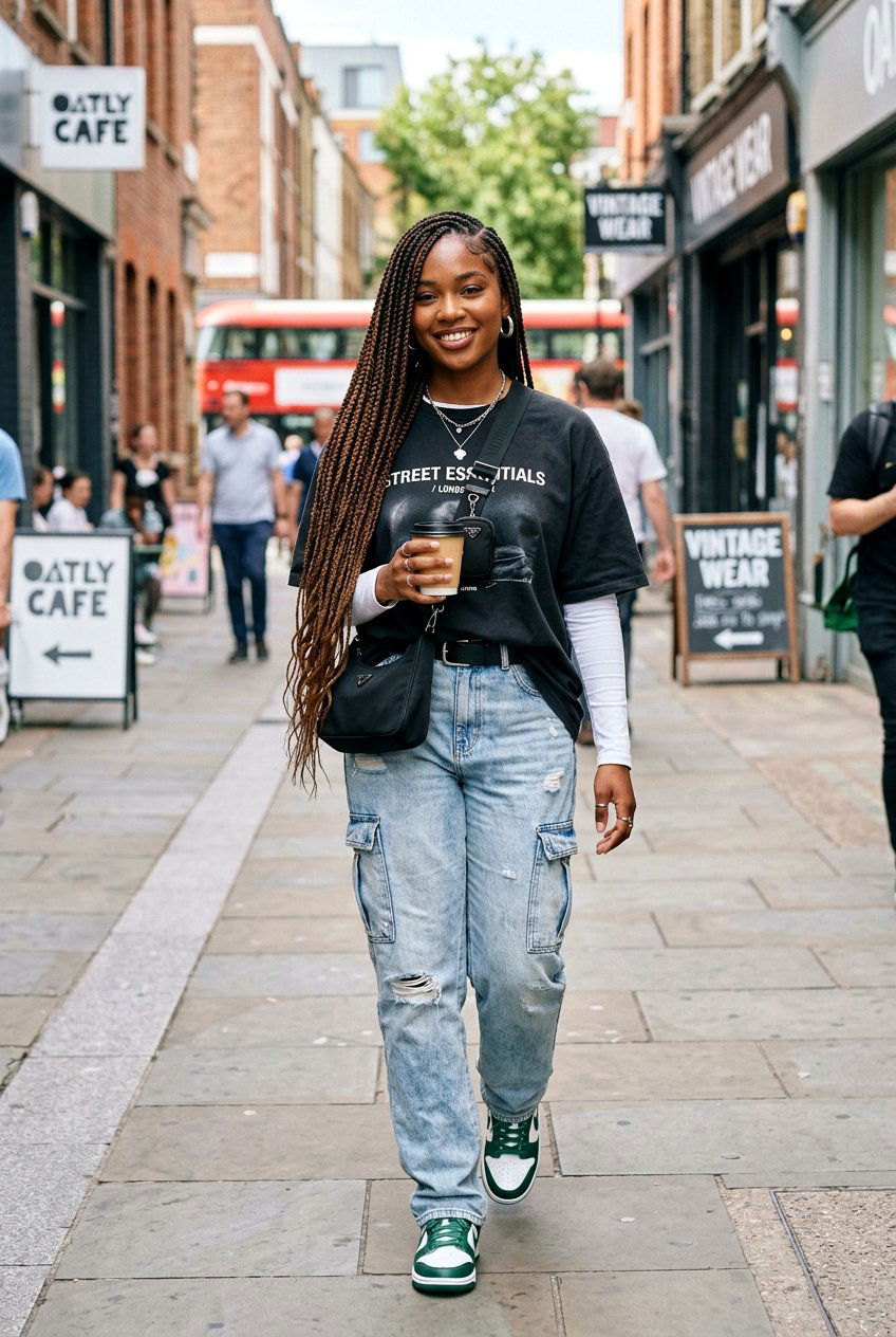 Side Part Box Braids - 20 natural hair with side part styles - 20 natural hair with side part styles