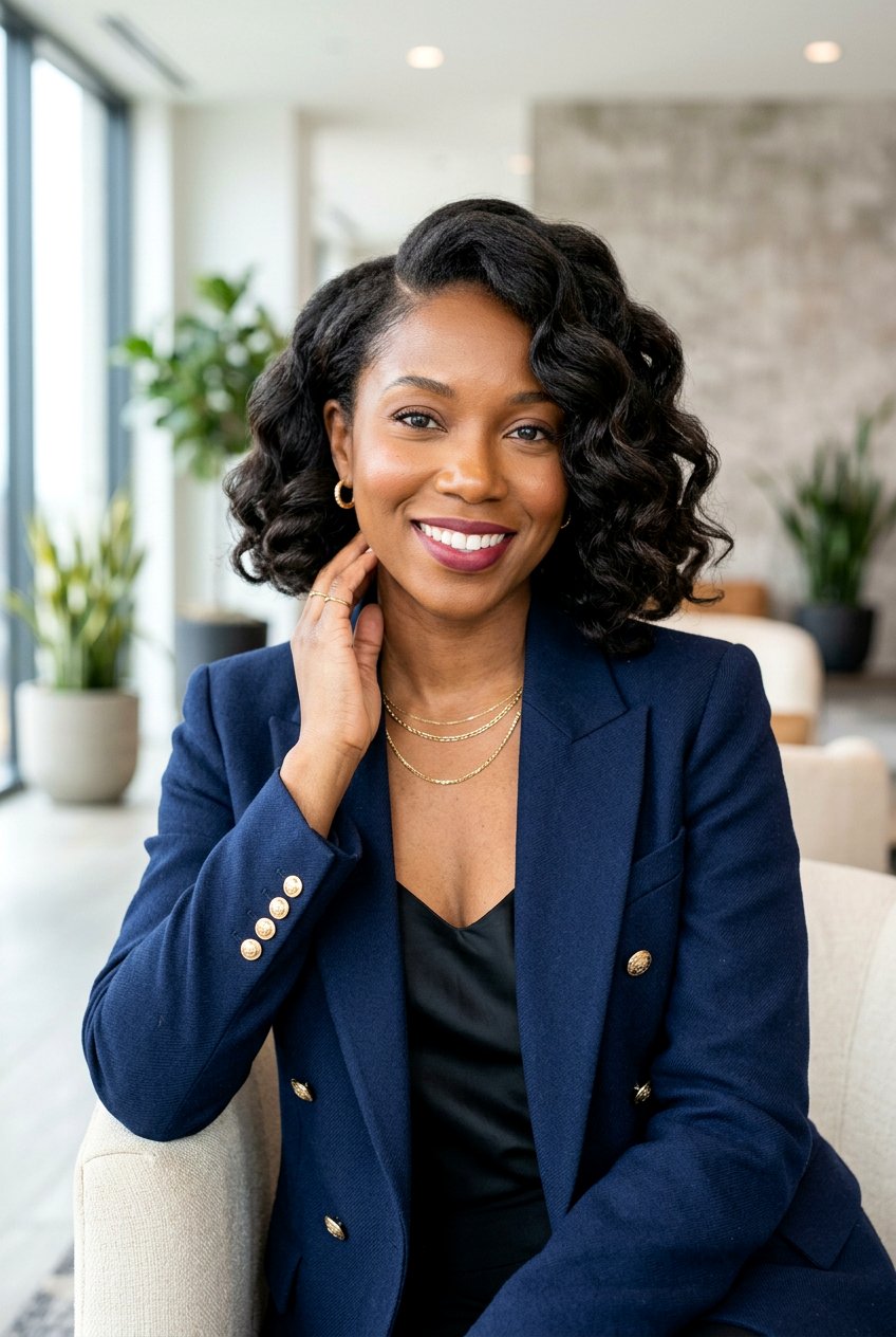 Side Part Braid Out Bob - 20 braid out bob hairstyle - 20 braid out bob hairstyle